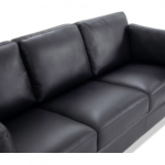 Antonio Black Leather Sofa