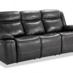 Trailblazer Gray Leather Power Reclining Sofa