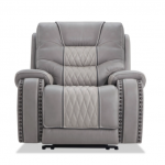 Walker Leather Gray Power Recliner