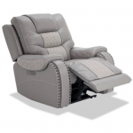 Walker Leather Gray Power Recliner