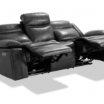 Trailblazer Gray Leather Power Reclining Sofa