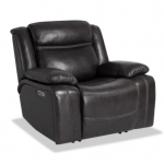 Trailblazer Gray Leather Power Recliner