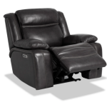 Trailblazer Gray Leather Power Recliner