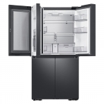 Samsung - 23 cu. ft. 4-Door Flex French Door Counter Depth Refrigerator with WiFi, Beverage Center and Dual Ice Maker - Black stainless steel