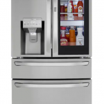 LG - 22.5 Cu. Ft. 4-Door French Door Counter-Depth Refrigerator with InstaView Door-in-Door and Craft Ice - Stainless steel