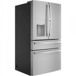 GE Profile - 27.9 Cu. Ft. 4-Door French Door Smart Refrigerator with Door-In-Door - Fingerprint resistant stainless steel