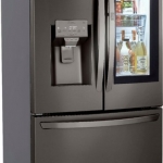 LG - 23.5 Cu. Ft. French InstaView Door-in-Door Counter-Depth Refrigerator with Craft Ice - Black stainless steel