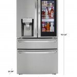 LG - 22.5 Cu. Ft. 4-Door French Door Counter-Depth Refrigerator with InstaView Door-in-Door and Craft Ice - Stainless steel