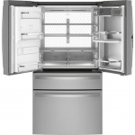 GE Profile - 27.9 Cu. Ft. 4-Door French Door Smart Refrigerator with Door-In-Door - Fingerprint resistant stainless steel