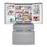 LG - 29.5 Cu. Ft. 4-Door French Door Refrigerator with Door-in-Door and Craft Ice - Stainless steel