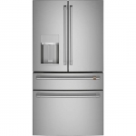 Café - 27.6 Cu. Ft. 4-Door French Door Refrigerator - Brushed stainless steel