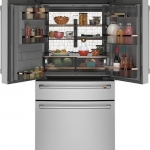 Café - 27.6 Cu. Ft. 4-Door French Door Refrigerator - Brushed stainless steel