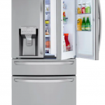 LG - 22.5 Cu. Ft. 4-Door French Door Counter-Depth Refrigerator with Door-in-Door and Craft Ice - Stainless steel