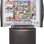 LG - 29.7 Cu. Ft. French Door-in-Door Refrigerator with Craft Ice - Black stainless steel