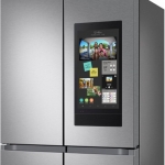 Samsung - 23 cu. ft. Smart Counter Depth 4-Door Flex™ Refrigerator with Family Hub™ & Beverage Center - Stainless steel