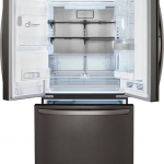 LG - 29.7 Cu. Ft. French Door-in-Door Refrigerator with Craft Ice - Black stainless steel