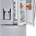 LG - 23.5 Cu. Ft. French Door-in-Door Counter-Depth Refrigerator with Craft Ice - Stainless steel