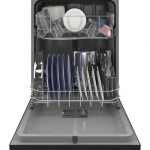 GE - Front Control Dishwasher with 60dBA - Black