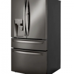 LG - 22.5 Cu. Ft. 4-Door French Door Counter-Depth Refrigerator with Door-in-Door and Craft Ice - Black stainless steel