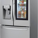 LG - 23.5 Cu. Ft. French InstaView Door-in-Door Counter-Depth Refrigerator with Craft Ice - Stainless steel