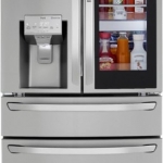 LG - 22.5 Cu. Ft. 4-Door French Door Counter-Depth Refrigerator with InstaView Door-in-Door and Craft Ice - Stainless steel