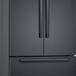 Bosch - 800 Series 21 Cu. Ft. French Door Counter-Depth Smart Refrigerator - Black stainless steel