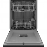 GE - Front Control Built-In Dishwasher, 52 dBA - Black