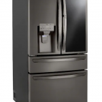 LG - 22.5 Cu. Ft. 4-Door French Door Counter-Depth Refrigerator with InstaView Door-in-Door and Craft Ice - Black stainless steel