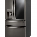 LG - 22.5 Cu. Ft. 4-Door French Door Counter-Depth Refrigerator with InstaView Door-in-Door and Craft Ice - Black stainless steel