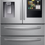 Samsung - Family Hub 22.2 Cu. Ft. 4-Door French Door Counter-Depth Fingerprint Resistant Refrigerator - Stainless steel