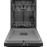 GE - Top Control Built In Dishwasher, 55 dBA - Black