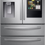 Samsung - Family Hub 22.2 Cu. Ft. 4-Door French Door Counter-Depth Fingerprint Resistant Refrigerator - Stainless steel