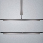 Bosch - 800 Series 20.5 Cu. Ft. 4-Door French Door Counter-Depth Smart Refrigerator - Stainless steel