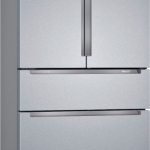 Bosch - 800 Series 20.5 Cu. Ft. 4-Door French Door Counter-Depth Smart Refrigerator - Stainless steel