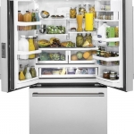 Monogram - 23.1 Cu. Ft. French Door Counter-Depth Refrigerator - Stainless steel