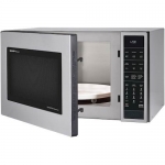 Sharp - Carousel 1.5 Cu. Ft. Mid-Size Microwave - Silver