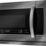 LG - 2.2 Cu. Ft. ExtendaVent 2.0 Over-the-Range Microwave with Sensor Cooking - Black stainless steel