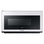 Samsung - 2.1 cu. ft. BESPOKE Over-the-Range Microwave with Sensor Cooking - White glass