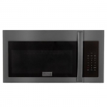 ZLINE Over the Range Convection Microwave Oven in Black Stainless Steel with Modern Handle and Sensor Cooking - Black