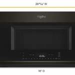 Whirlpool - 1.9 Cu. Ft. Convection Over-the-Range Microwave with Sensor Cooking - Black stainless steel