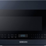 Samsung - 2.1 cu. ft. Smart BESPOKE Over-the-Range Microwave with Sensor Cooking - Navy steel