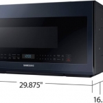 Samsung - 2.1 cu. ft. Smart BESPOKE Over-the-Range Microwave with Sensor Cooking - Navy steel