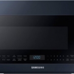 Samsung - 2.1 cu. ft. Smart BESPOKE Over-the-Range Microwave with Sensor Cooking - Navy steel
