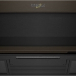 Whirlpool - 1.1 Cu. Ft. Low Profile Over-the-Range Microwave Hood Combination - Black stainless steel