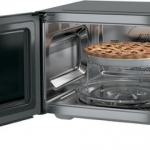 GE - 1.5 Cu. Ft. Mid-Size Microwave - Black on black