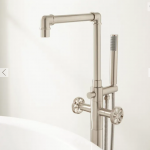 Edison Freestanding Tub Faucet with Hand Shower - Oil Rubbed Bronze