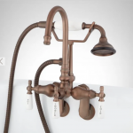  Gooseneck Tub-Wall-Mount Faucet and Hand Shower