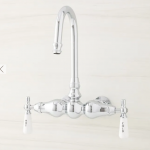 Three-Ball Gooseneck Tub-Wall-Mount Faucet