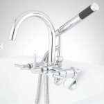 Sebastian Tub Faucet with Variable Centers and Hand Shower - Lever Handles