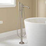  Brushed Nickel Caol Freestanding Tub Faucet with Hand Shower - Brushed Nickel